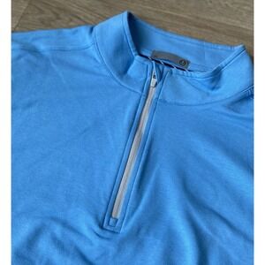 Tasc Performance Long Sleeve Shirt Men's‎ XL Blue 1/4 Zip Organic Cotton Bamboo